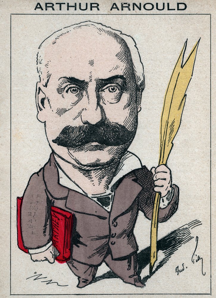 Portrait of Arthur Arnould, French Journalist and Politician, Active Participant in the Paris Commune (Cartoon by Andre Gill in Les Hommes d