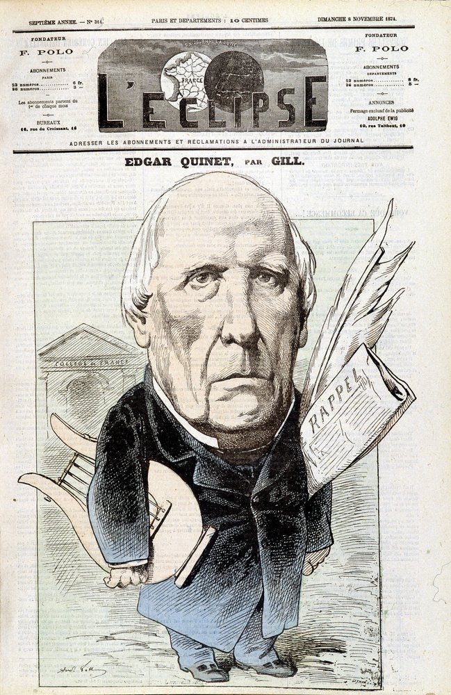 Portrait of Edgar Quinet, French Historian (1803-1875)