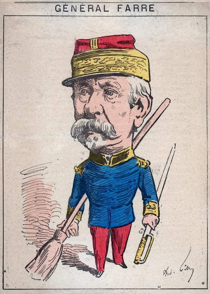 Portrait of Jean Joseph Frederic Albert Farre, French Soldier, Appointed General in 1870 and Minister of War (Cartoon by Andre Gill in Les Hommes d
