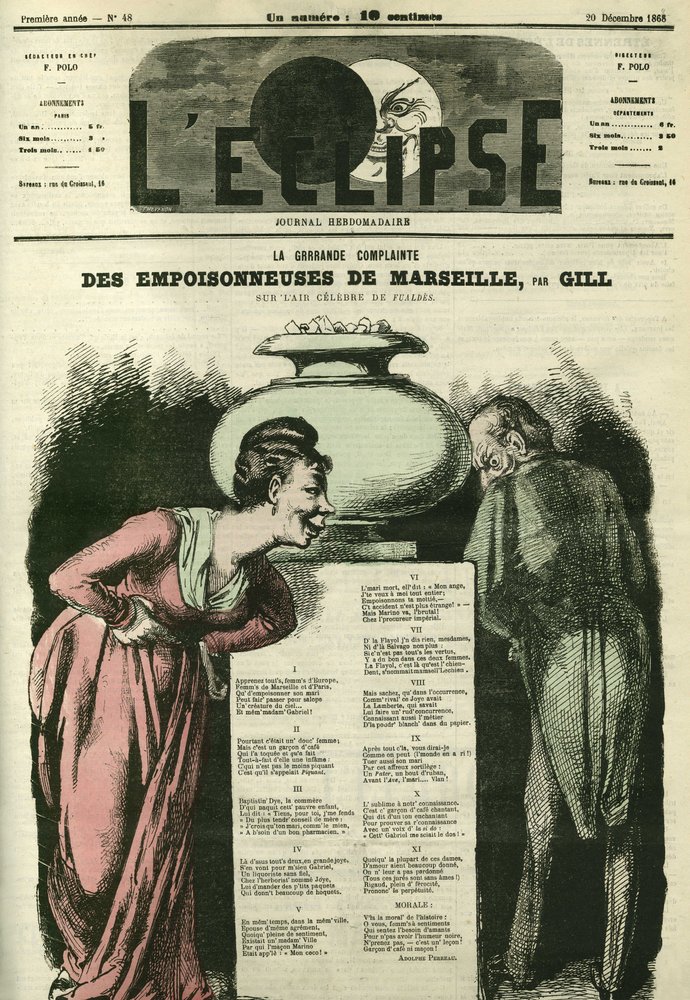 The great lament Poisonneuses de Marseille. Cover in L