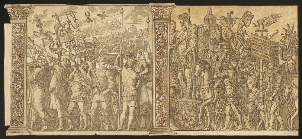 The Triumph of Julius Caesar [no.1 and 2 plus 2 columns] by Andrea Andreani