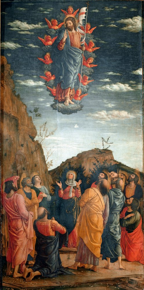 The Ascension of Christ. Painting by Andrea Mantegna
