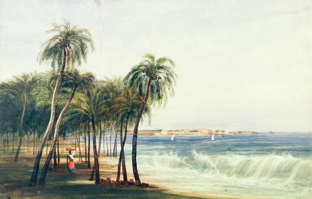 A View of Colombo, Ceylon by Andrew Nicholl: Fine art print