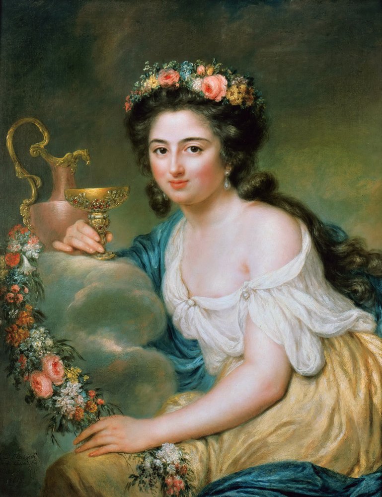 Portrait of Henriette Herz, née de Lemos 1764-1847 as Hebe, 1778 by Anna Dorothea Therbusch