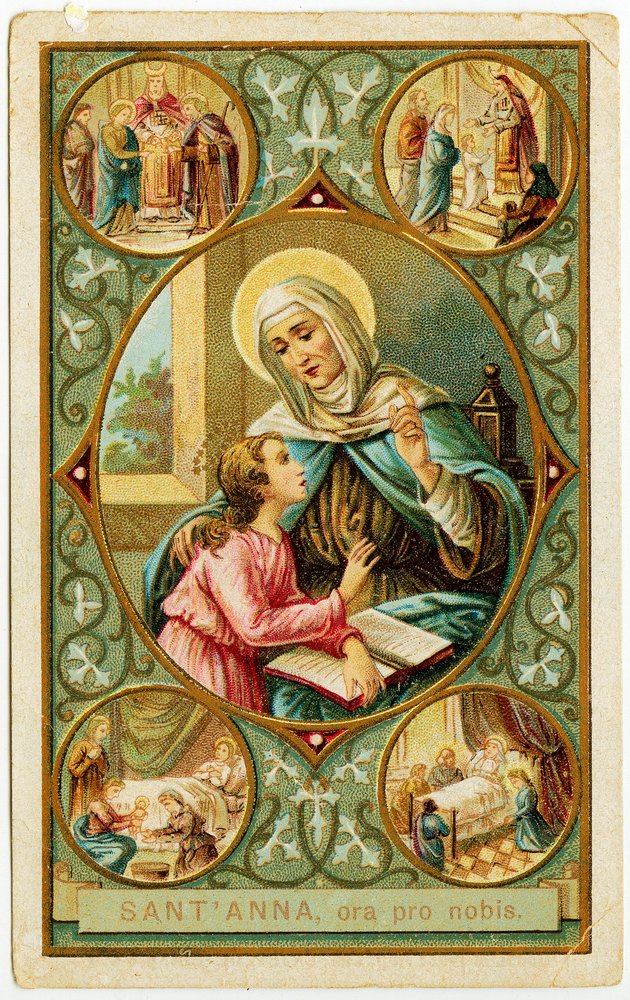 Scenes from the Life of St Anne: The Wedding, the Birth of Mary, the ...