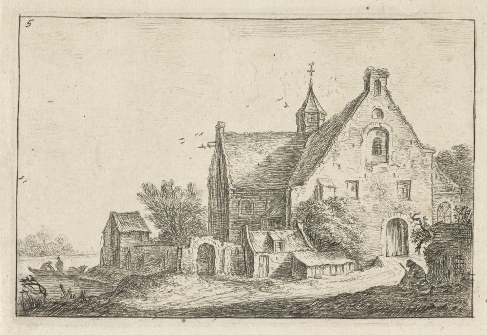 Village Church by the Water Landscapes with Buildings (series title)