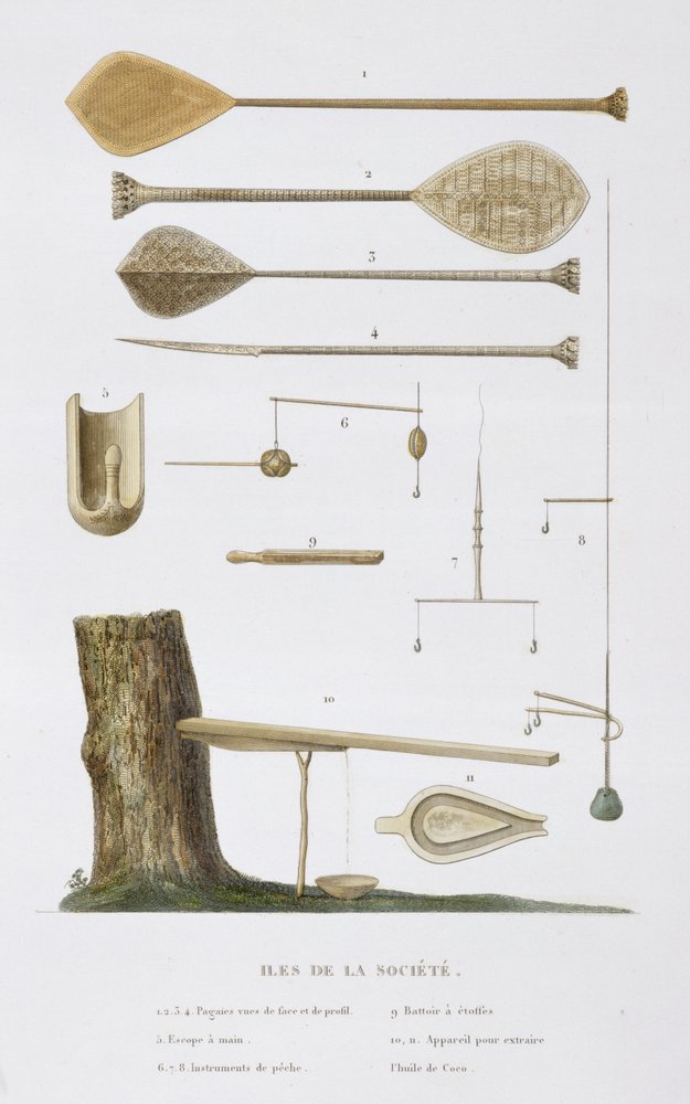 Society Islands: Pangas, Fishing Hooks and Other Tools, from 
