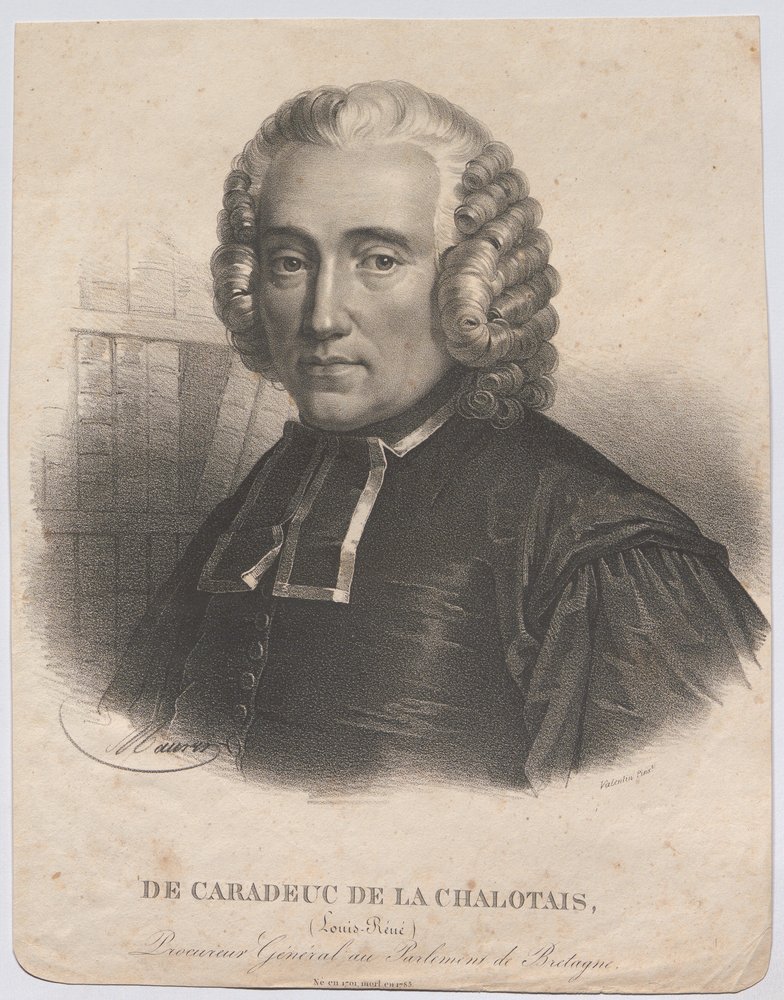De Caradeuc de La Chalotais, Louis-René; Attorney General at the Parliament of Brittany. Born in 1701, died in 1785 by Antoine Maurin