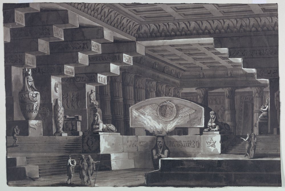 Stage Design, Interior of Egyptian Temple