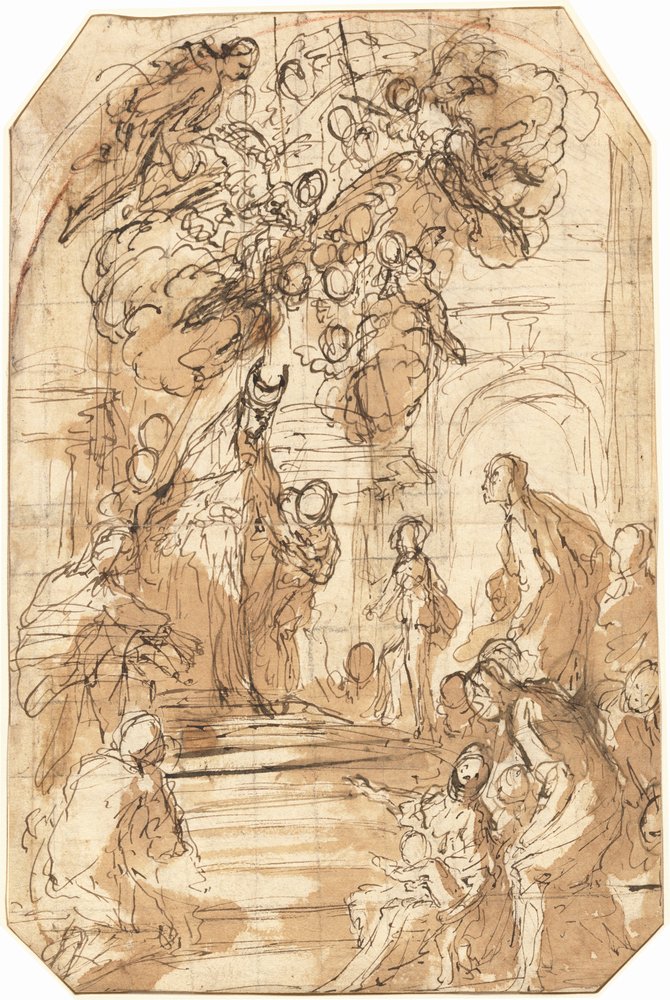 Presentation of the Virgin in the Temple by Antonio Zanchi