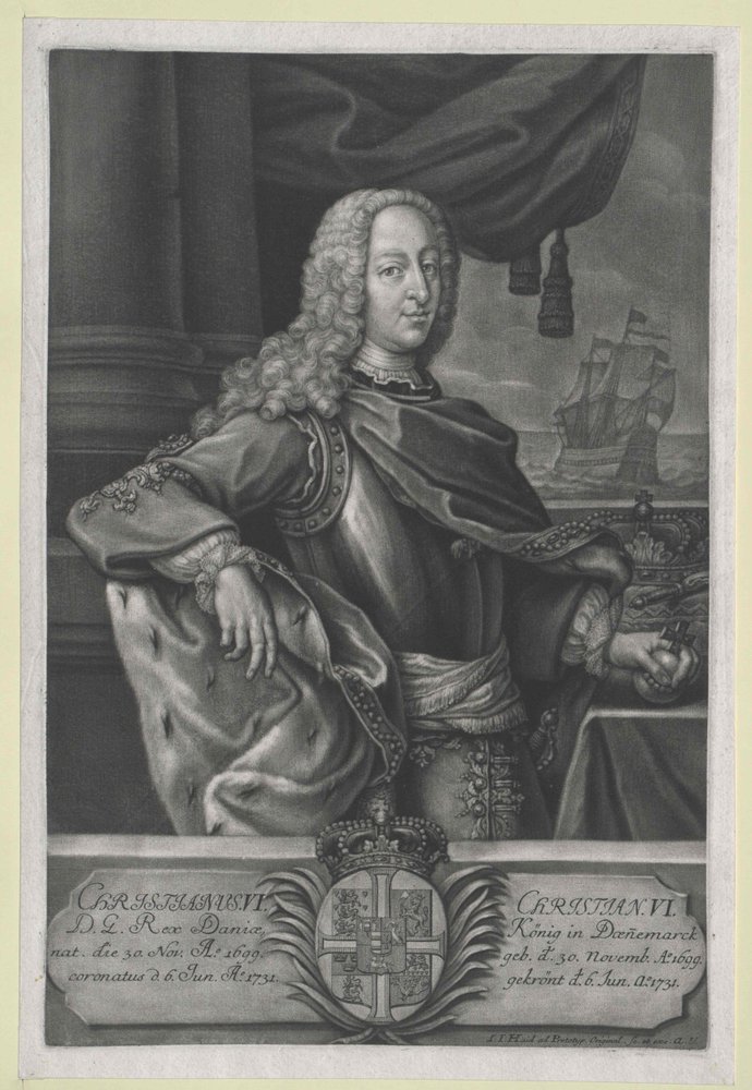 King Christian VI of Denmark by Artist Unknown