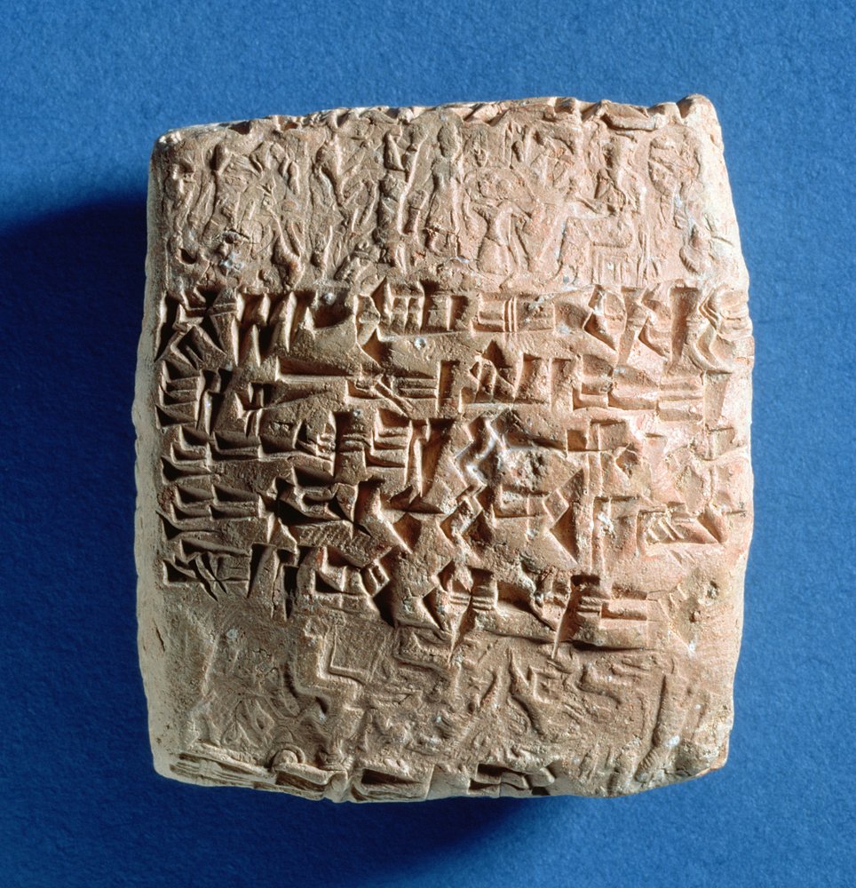 Tablet recording grain sale from Kültepe, Turkey, Assyrian, 19th century BC by Assyrian School