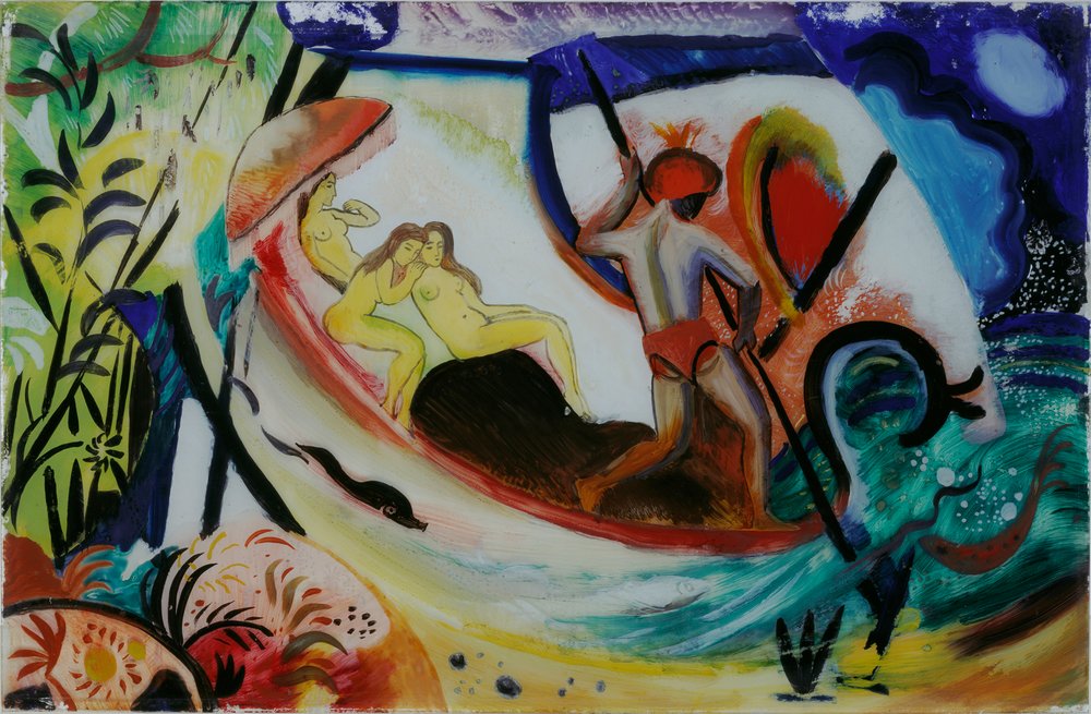 Junge Madchen Nackt In Der Boots August Macke main image 1