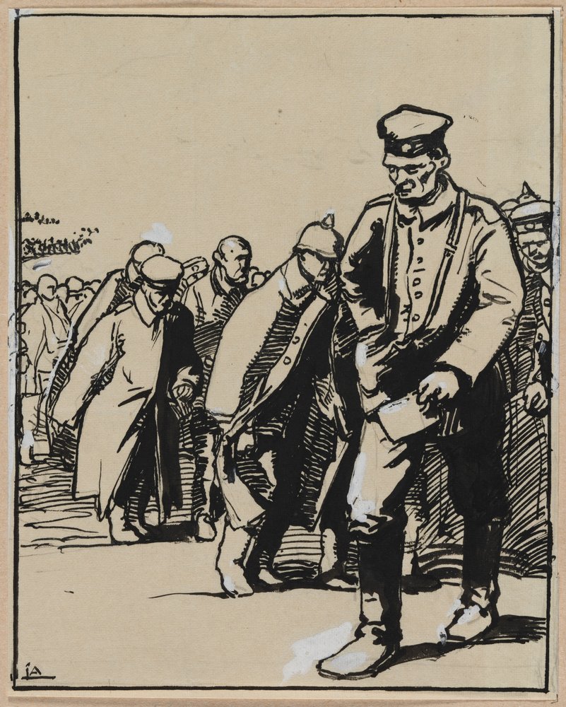 March of a Group of German Prisoners by Auguste Louis Lepère