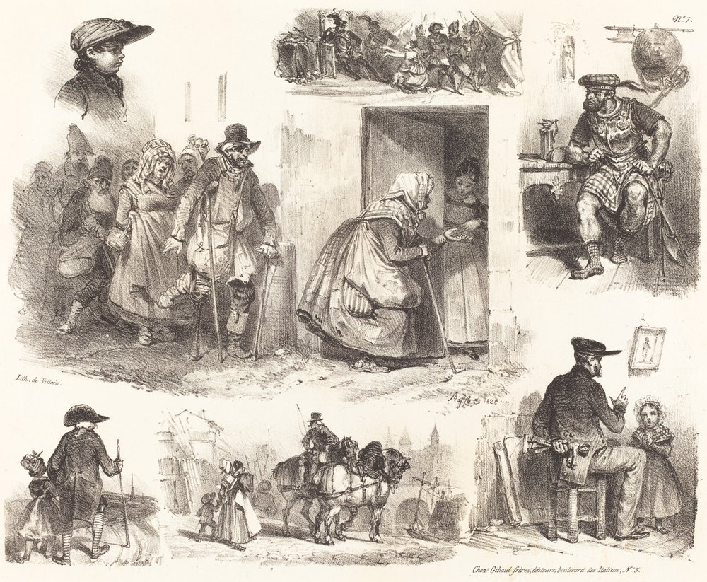 Eight Vignettes of Genre Incidents by Auguste Raffet