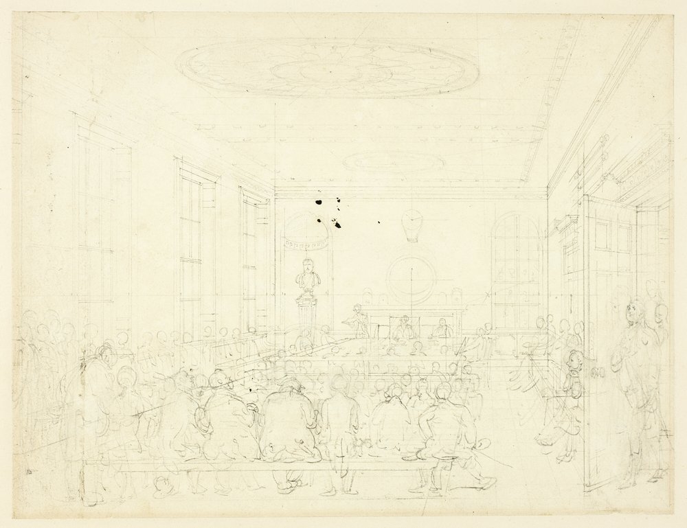 Study for Society for the Encouragement of Agriculture, from Microcosm of London by Augustus Charles Pugin