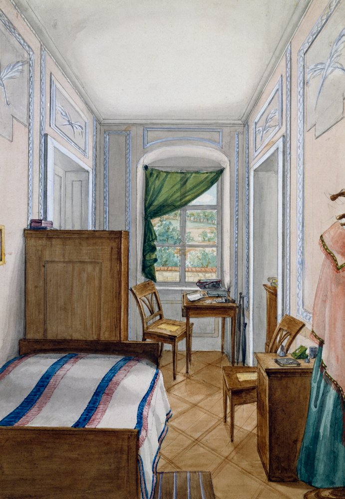 Biedermeier Style Small Room, Watercolor by Austrian School