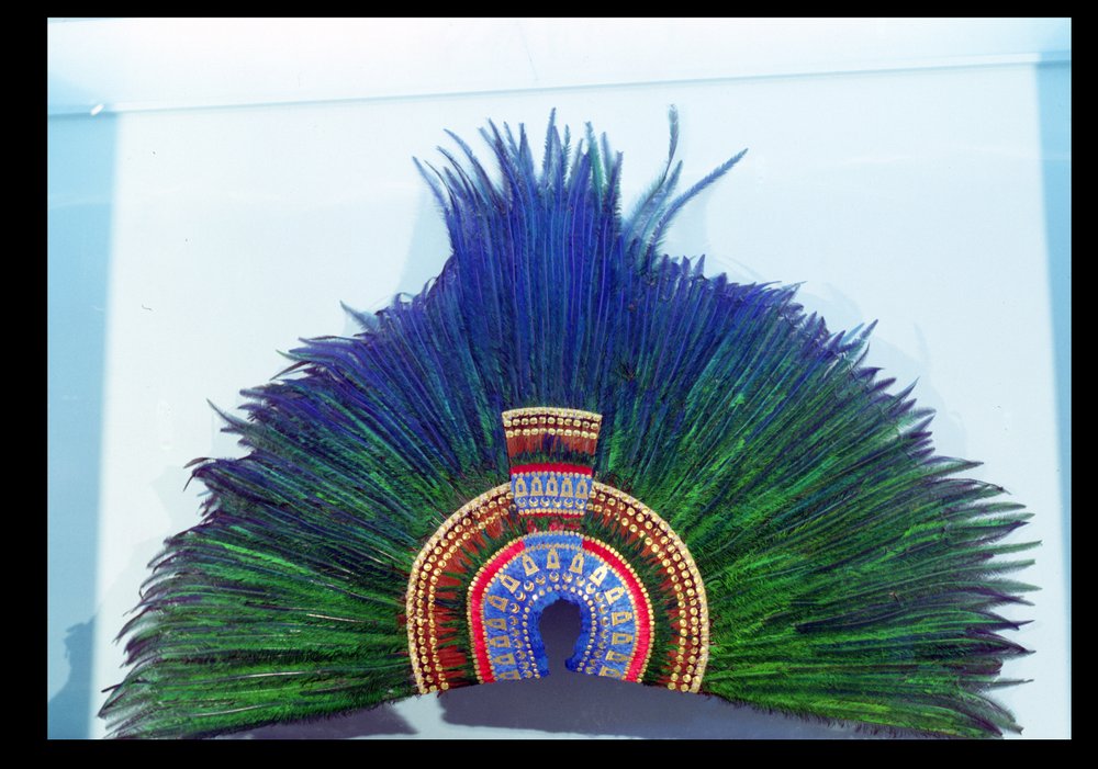 Headdress of feathers by Aztec