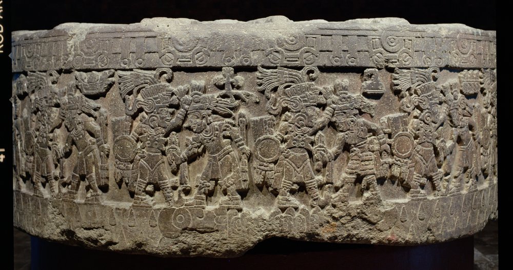 The Stone of Tizoc (c.1481-86) or Temalacatl, 1325-1521