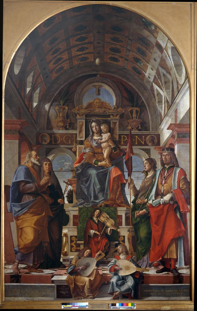 Madonna and Child with Saint Andrew, Monica, Ursula and Sigismund by Bartolomeo Montagna