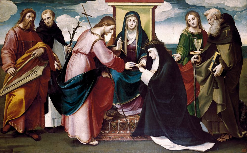 The Mystical Wedding of Saint Catherine of Siena with Christ and the Saints