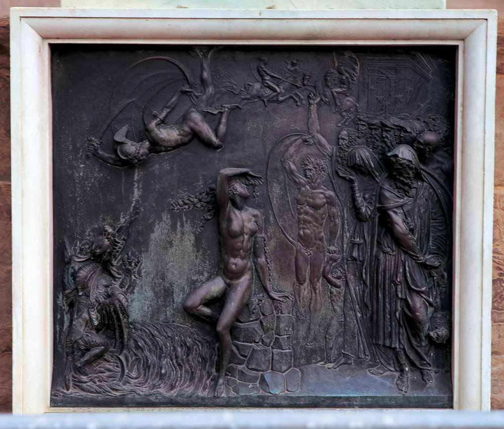Plaque depicting Perseus rescuing Andromeda