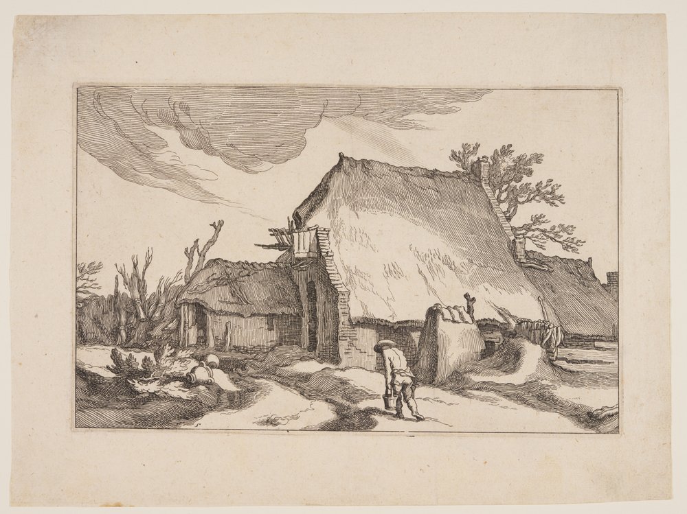Plate 5, from Landscapes with Farmhouses by Boetius Adams Bolswert