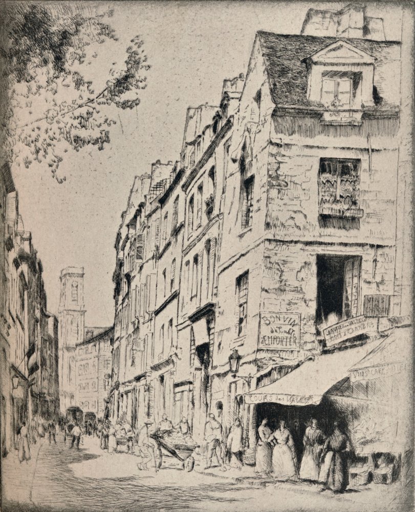 Cour des Halles, Rue St Jacques by Bror Julius Olsson Nordfeldt