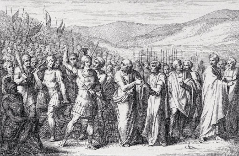 The Secession of the People to the Mons Sacer, engraved by B. Barloccini, 1849 by C.C Perkins
