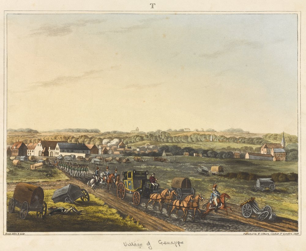 Village of Genappe, from 'An Historical Account of the Battle of Waterloo', Engraving by James Rouse by C. C. Hamilton
