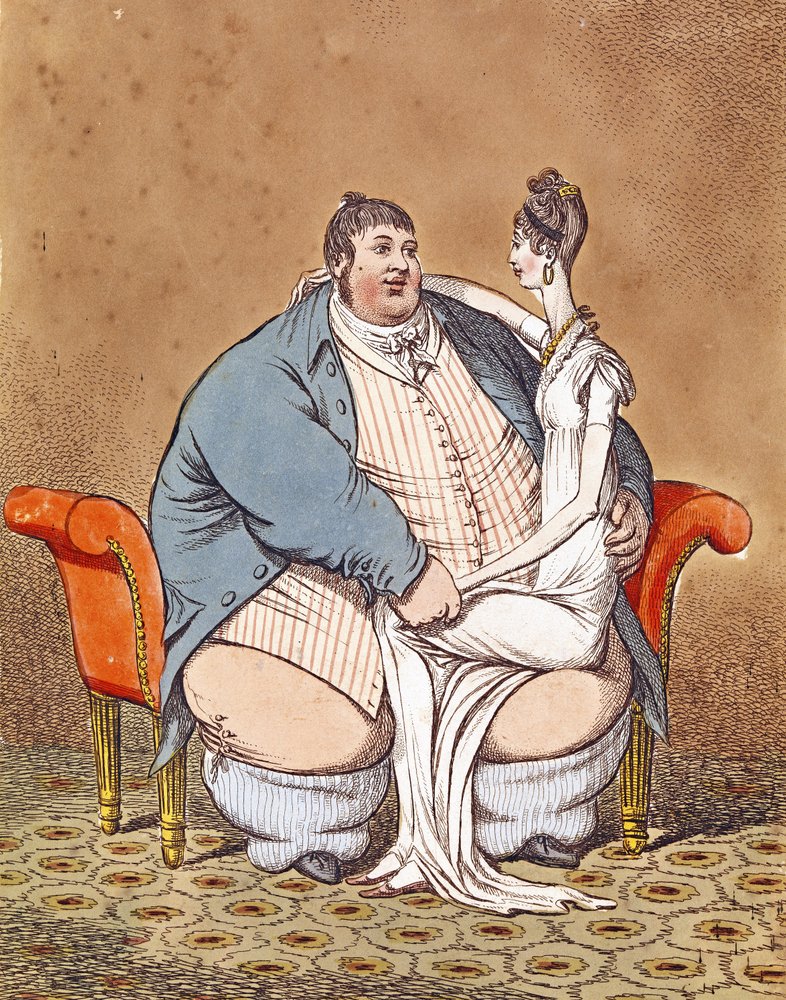 Fat and Lean - Daniel Lambert Contrasted with a Thin Woman Seated on ...