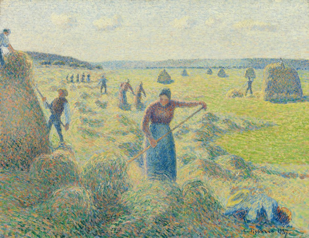 The Hay Harvest, Éragny by Camille Jacob Pissarro