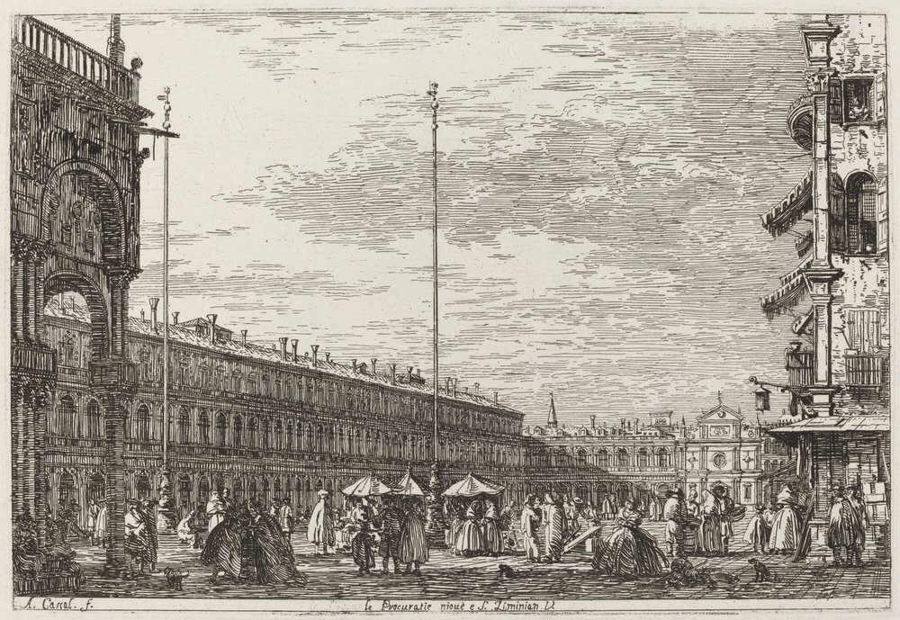 Le Procuratie niove e S. Ziminian V. [upper right] by Canaletto