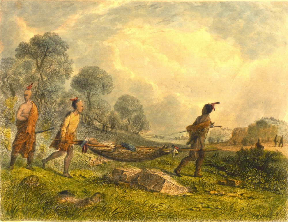 Transporting the Wounded by Captain Seth Eastman