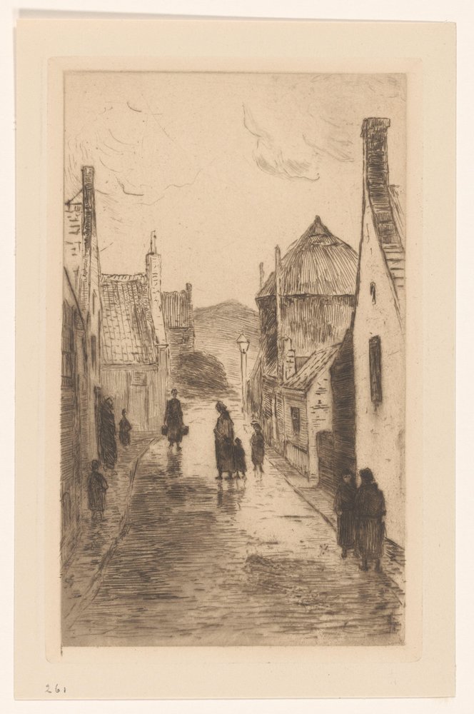 Street View in Katwijk by Carel Nicolaas Storm van 