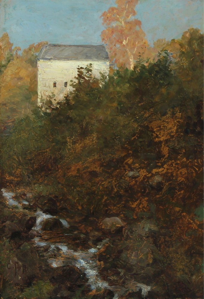 White House by a Stream by Carl Arp: Buy fine art print