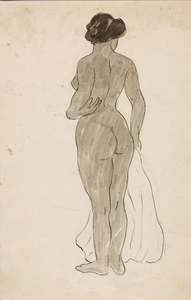 Standing Female Nude by Carl Newman