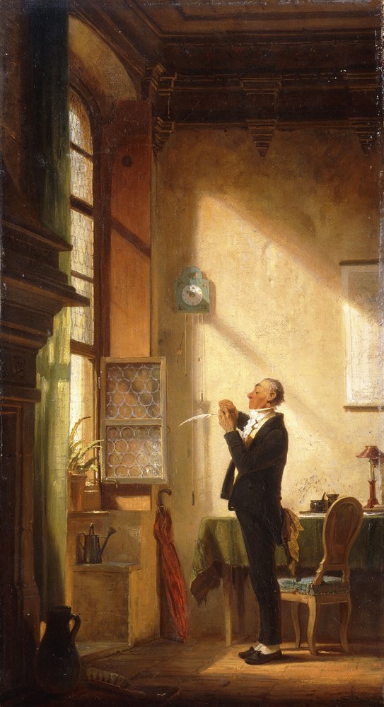 A Writer Sharpening his Quill by Carl Spitzweg