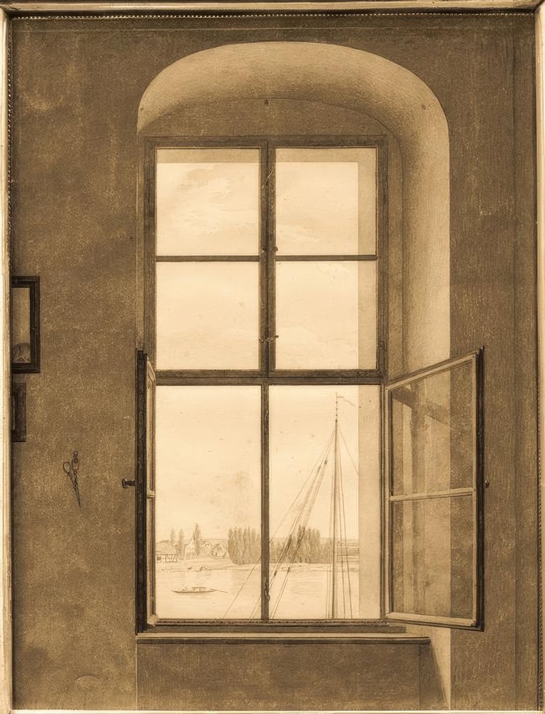 View from the Artist's Studio (Right Window) by Caspar David Friedrich