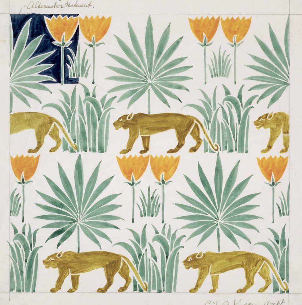 ‘Tiger’ design, May 1918 by Charles Francis Annesley Voysey