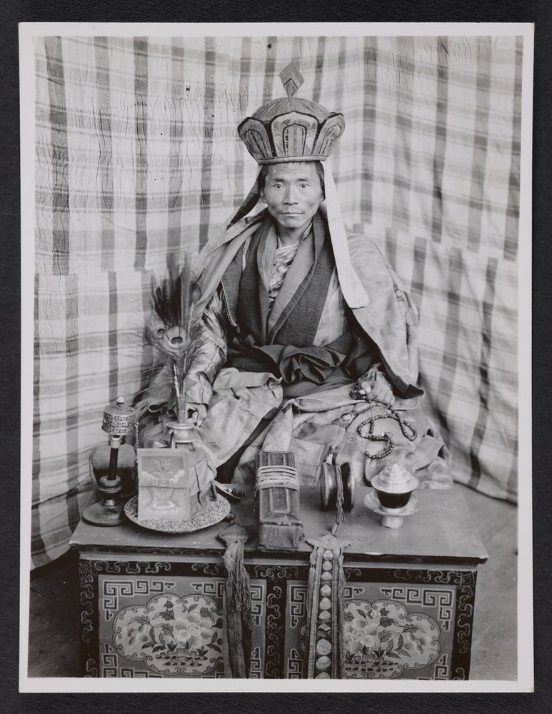 A Bonpo Priest with Religious Implements