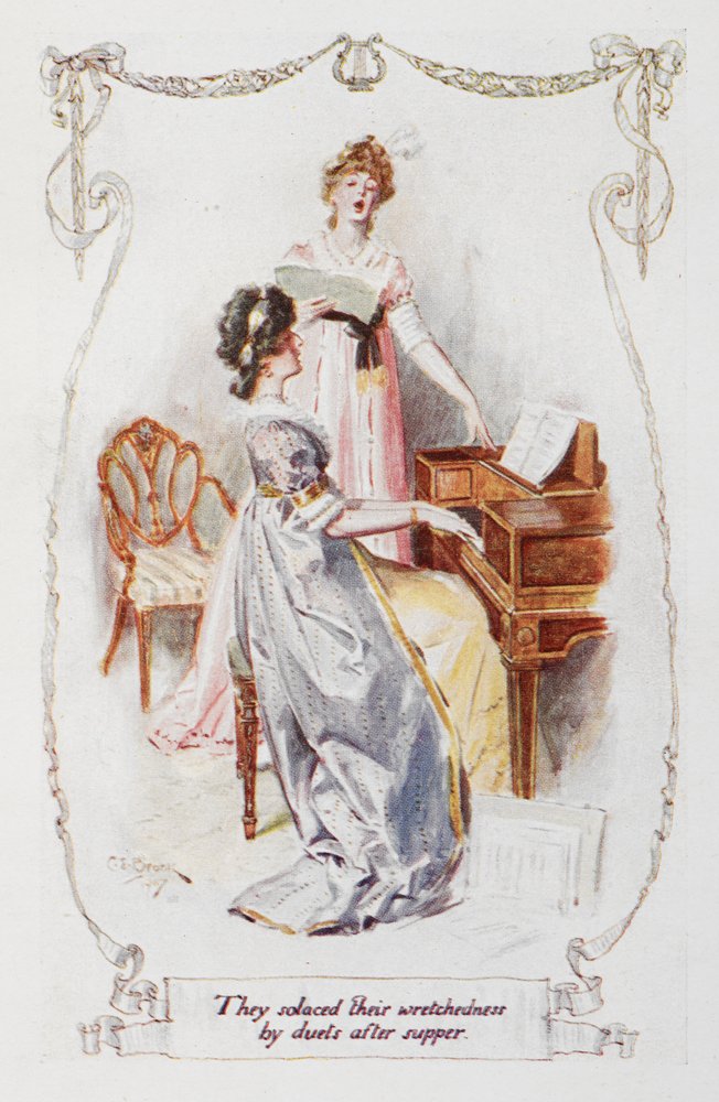 They solaced their wretchedness by duets after supper, illustration ...