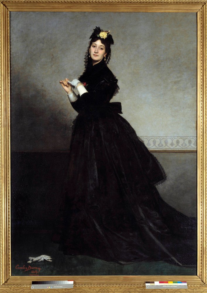 The Lady in the Glove, painting by Émile Auguste Carolus-Duran (1837-1917), 1869, 2.28 x 1.64 m, Paris, Musée d