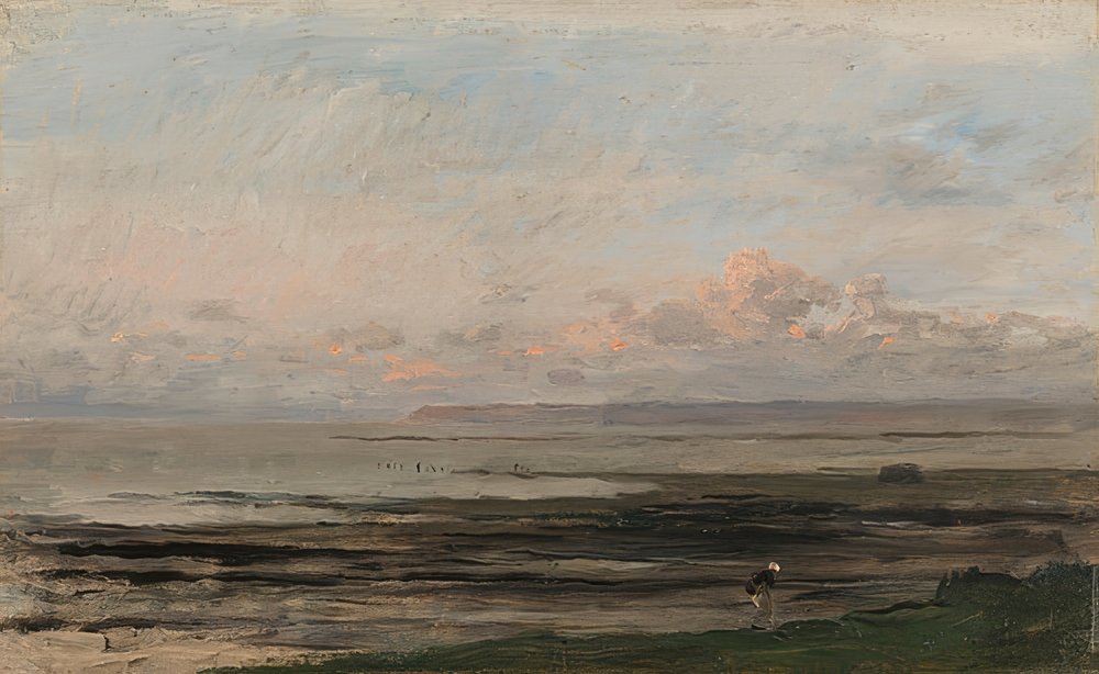 The Sea at Low Tide by Charles Francois Daubigny