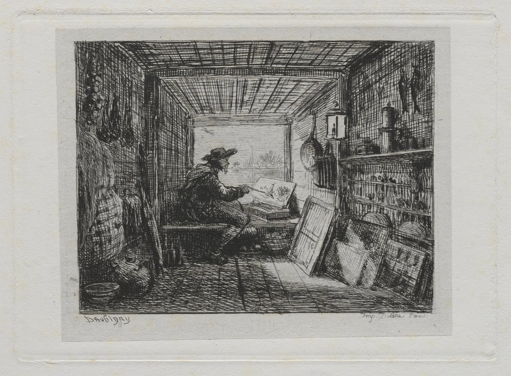 The Boat Trip: The Studio on the Boat by Charles Francois Daubigny