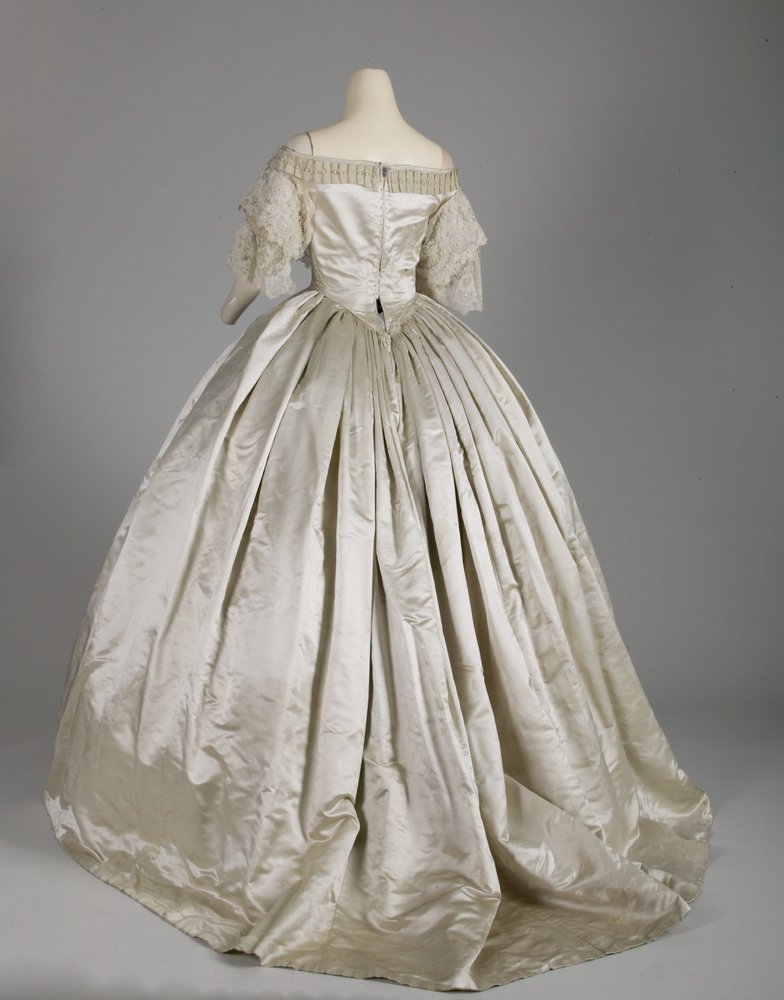 Evening dress by Charles Frederick Worth: Fine art print