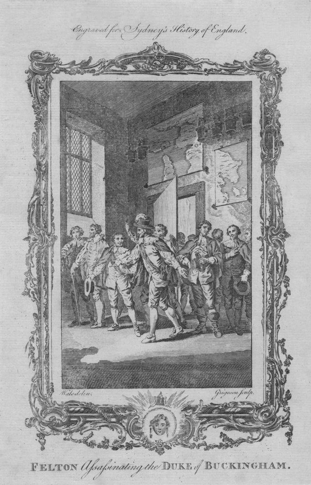 Felton assassinating the Duke of Buckingham, 1773 by Charles Grignion