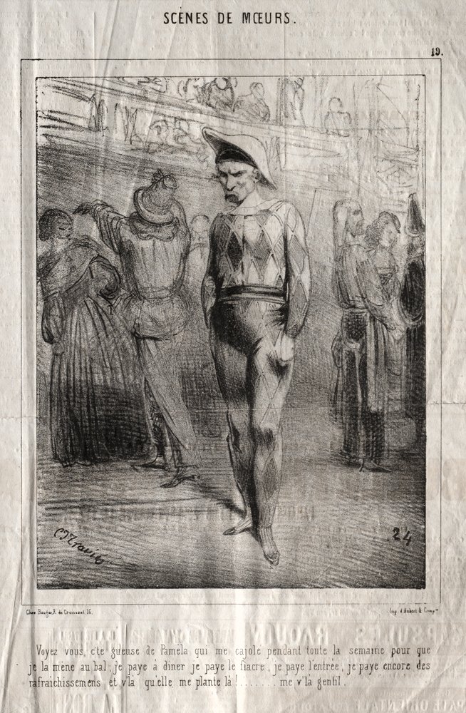 Scenes of Manners: See, that Pamela who flatters me all week to take her to the ball... by Charles Joseph Traviès de Villers