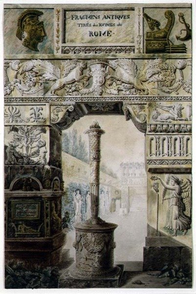 Antique Fragments from Ancient Rome, design for a title page from ...