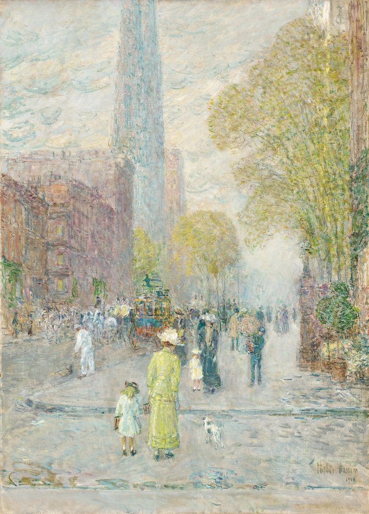 Cathedral Spires, Spring Morning by Childe Frederick Hassam